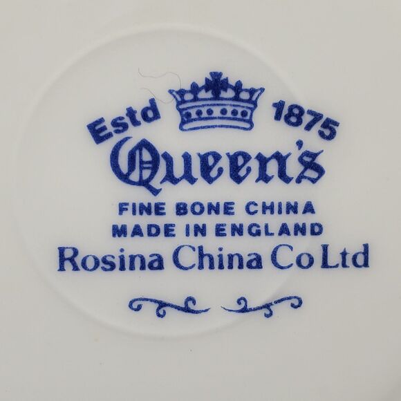 Queen's Rosina Teacup and Saucer Pink Flowers Vintage - Picture 7 of 9